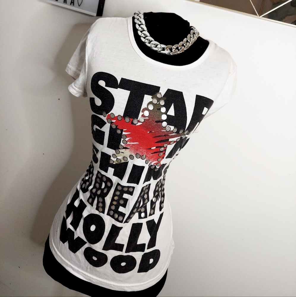 White graphic t-shirt